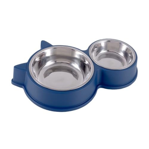 COLLBATH Doppelnapf-Design Für Katzen Edelstahl Futternapf Mit Rutschfestem Boden Wassernapf Für Haustierbedarf von COLLBATH