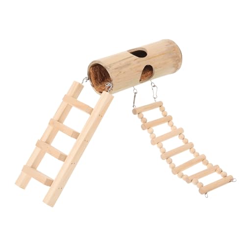 COLLBATH 1Satz Hamsterhaus Mit Holzschichten Teiliges Für Zwerghamster Nest Und Kletterleitern Dekoratives Kleintierheim Für Hamster Und Kleine Nager von COLLBATH