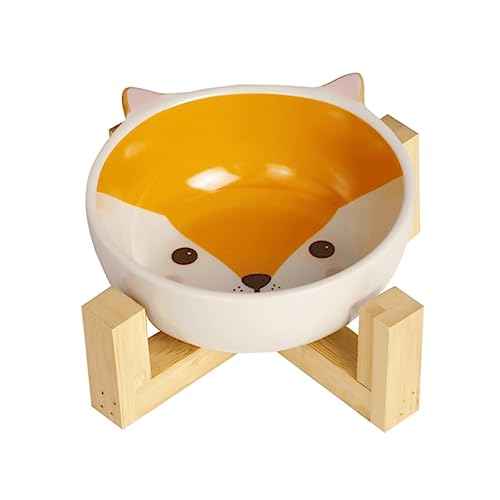 COLLBATH 1Satz Haustier Trinkschale Mit Bambooständer Faltbare Hundefutterschale Für Katzen Und rutschfest Zu Reinigen Umweltfreundliches Design Für Reisen von COLLBATH