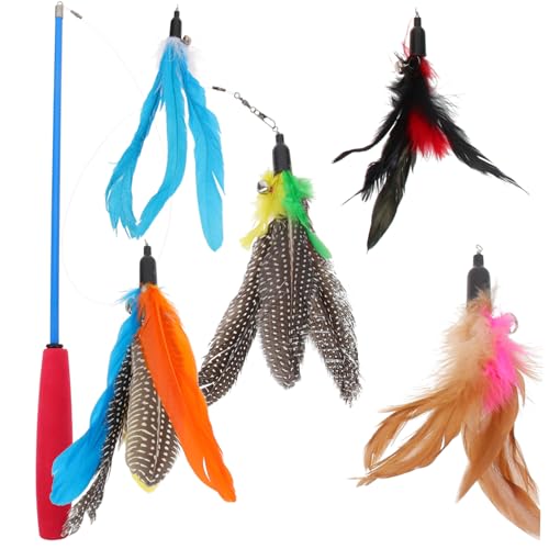 COLLBATH 1Satz Teleskop Katzenspielzeug Mit Flexiblem Interaktive Spielangel Für Katzen Sicherer Abstand Zu Krallen Perfektes Für Katzenfreunde von COLLBATH