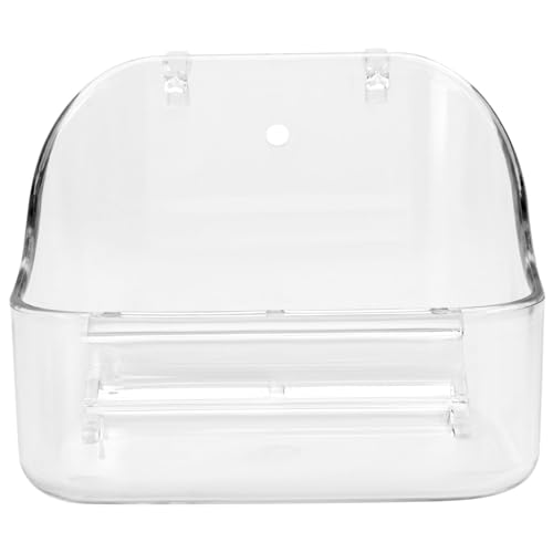 COLLBATH 1Stk Badebox Hund Vogelfutterbehälter Vogel Fütterer Futterspender für Vögel Käfig Haustier wasserbecken wasserwanne Vogelbadewanne Futternapf für Hamster Hamsterbadewanne Plastik von COLLBATH