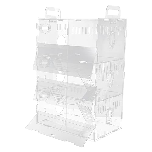 COLLBATH Luxus Hamster Meerschweinchen Villa 1pc Acryl Käfig 3 Ebenen 30x20x45cm Stabile Luft-Umwälzung COLLBATH Luxus Hamster Meerschweinchen Villa 1pc Acryl Käfig 3 Ebenen 30x20x45cm Stabile Luft-Umwälzung von COLLBATH