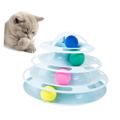 COLLBATH 1Stk Katzen-Plattenspieler katzenspielzeug Katzen beschäftigungsspielzeug Katzen Angeln katzenkugel cat Toy Katzenrad Ballspielzeug für Katzen rotierende Kugel Cat-Track-Turm Blue COLLBATH 1Stk Katzen-Plattenspieler katzenspielzeug Katzen beschäftigungsspielzeug Katzen Angeln katzenkugel cat Toy Katzenrad Ballspielzeug für Katzen rotierende Kugel Cat-Track-Turm Blue von COLLBATH
