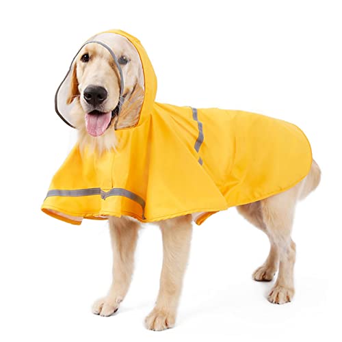 COLLBATH Reflektierender Haustier-Regenmantel wasserdichte Hunderegenbekleidung Haustier-Regenjacke für Hunde Gelb Größe XL bequemes und langlebiges Material COLLBATH Reflektierender Haustier-Regenmantel wasserdichte Hunderegenbekleidung Haustier-Regenjacke für Hunde Gelb Größe XL bequemes und langlebiges Material von COLLBATH