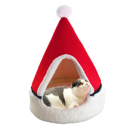 COLLBATH Haustier Bett Weihnachten Baum Stil Warme Geschlossen Katze Hund Schlafen Zelt Leichte Tragbare von COLLBATH