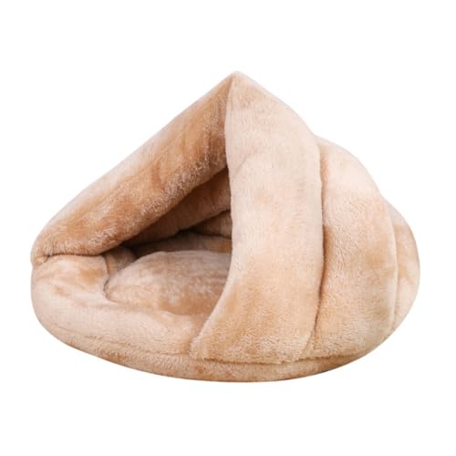 COLLBATH Halbgeschlossene Katzenhöhle Bett Aus Baumwoll Plüsch Mit Pp Baumwollfüllung Für Katzen Und Kleine Haustiere Zum Schlafen Und Ausruhen von COLLBATH