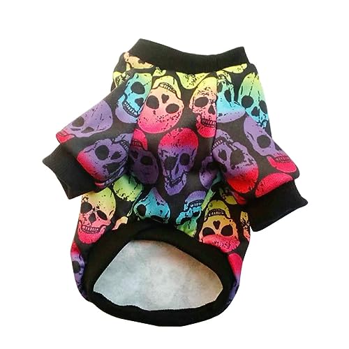 COLLBATH 1 Stück Haustier-Halloween-Pullover Mit Druck Hunde-Kleidung Atmungsaktiv Und Bequem COLLBATH 1 Stück Haustier-Halloween-Pullover Mit Druck Hunde-Kleidung Atmungsaktiv Und Bequem von COLLBATH
