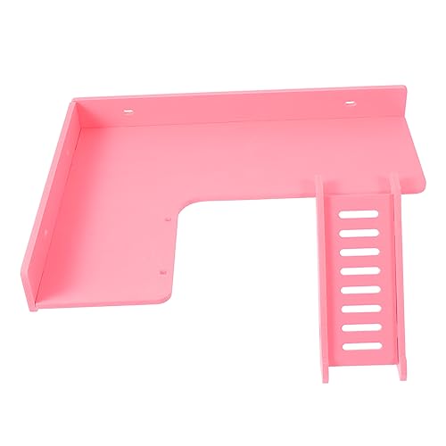 COLLBATH Hamster Klettern Leiter L-Förmige Plattform Holz Kunststoff für Hamsterkäfig Tierzubehör Langlebig Installieren Spielzeug für Kleintiere von COLLBATH