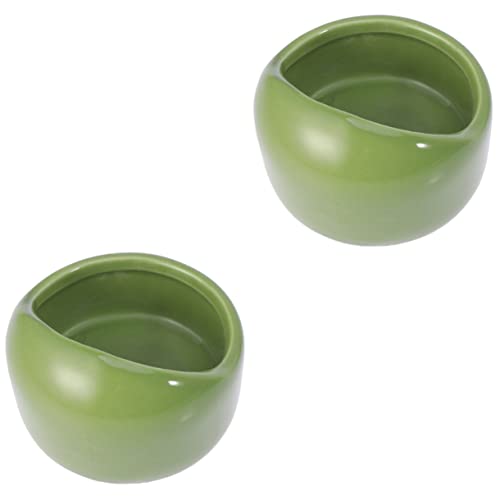 COLLBATH 2 STK Haustiernapf Futternapf Igel Essen Sandbad für Hamster Zubehör für kleine Nagetiere Hamster im Sandbad Blumenzweig Hamster Futterteller Hamster kleine Keramikschale Green COLLBATH 2 STK Haustiernapf Futternapf Igel Essen Sandbad für Hamster Zubehör für kleine Nagetiere Hamster im Sandbad Blumenzweig Hamster Futterteller Hamster kleine Keramikschale Green von COLLBATH