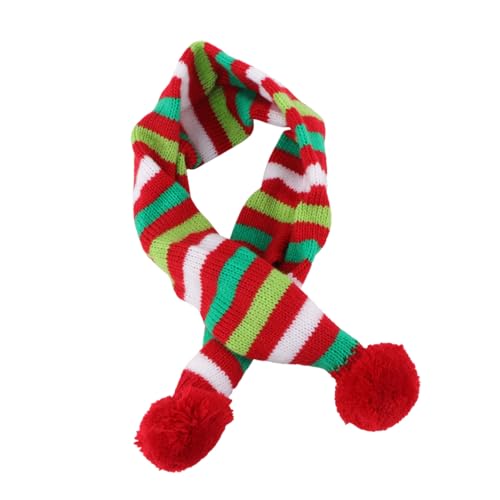 COLLBATH 2 STK Weihnachtshaustierkrawatte Hundeschal Mini-weihnachtsschal Hund Weihnachten Halstuch Hund Santa Schal Hundekleidung Weinflaschenverschluss Streifen von COLLBATH