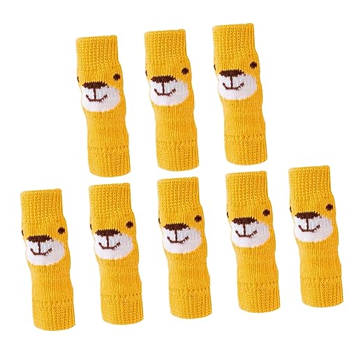 COLLBATH 2 Sätze Haustier socken Hund Fell Haustierbeinwärmer Unterstützung Hündchen Dog Socks Beingelenkschutz für Haustiere Tierbeindekor Haustierbedarf Welpensocken Polyester Yellow von COLLBATH