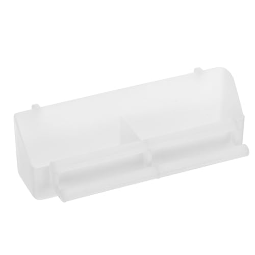 COLLBATH 2 Stück Automatischer Vogelfutterspender Futtermittel Für Papageien Futtertablett Für Papageien Automatische Futterstelle Für Nymphensittiche Zubehör Für Vogelkäfige Weiß Plastik von COLLBATH