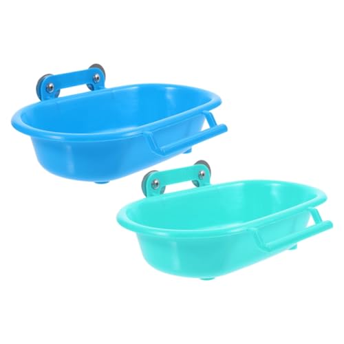 COLLBATH 2 Stück Box Papageienbadewanne Papageienbad Für Käfig Vogelkäfig Vogelbad Vogel Hängebadewanne Zubehör Vogelbad Haustier Sittiche Bäder Wellensittich Vogelbad Becken von COLLBATH