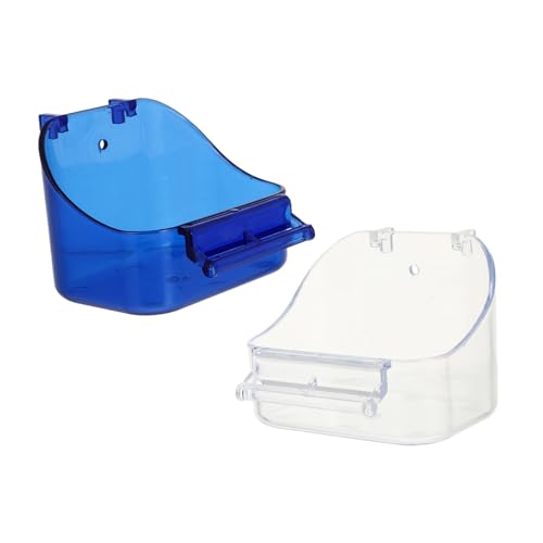 COLLBATH 2 Stück Boxen Badewanne für Haustiere vogelfutterspender vogelfutterhäuschen vogelfutterstationen Vogelbad Container Haustier-Vogel-Badewanne Futterbecken für Haustiere Plastik von COLLBATH