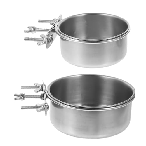 COLLBATH 2St hundenapf aus Edelstahl Wassernäpfe für Katzen Kistenfutternapf Stainless Steel ausstecher Rentier Katzennäpfe aus Edelstahl Welpennapf Multifunktions-Kätzchennapf von COLLBATH