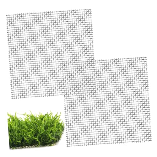COLLBATH 2 Stücke 8 cm Edelstahl Moosnetz-Set Aquarium Wassergras Netz Rostfrei Langlebig von COLLBATH