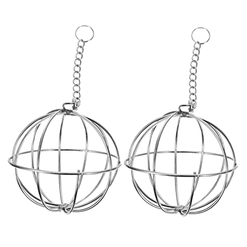 COLLBATH 2stücke Hühnerleckerli-Halter in Kugelform Aus Edelstahl Geflügelfutterautomat Für Hühner Und Kleintiere Geeignet Zum Hängen Von Gemüse Wie Tomaten Oder Salat COLLBATH 2stücke Hühnerleckerli-Halter in Kugelform Aus Edelstahl Geflügelfutterautomat Für Hühner Und Kleintiere Geeignet Zum Hängen Von Gemüse Wie Tomaten Oder Salat von COLLBATH