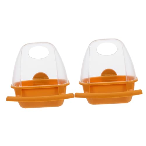 COLLBATH 2 Stück Futterstelle Für Papageien Essen Füttern Vogel Wasserschale Wasserbehälter Für Vögel Sittichfutter Vogelkäfig Wasser Indoor-Feeder Plastik Light Brown COLLBATH 2 Stück Futterstelle Für Papageien Essen Füttern Vogel Wasserschale Wasserbehälter Für Vögel Sittichfutter Vogelkäfig Wasser Indoor-Feeder Plastik Light Brown von COLLBATH