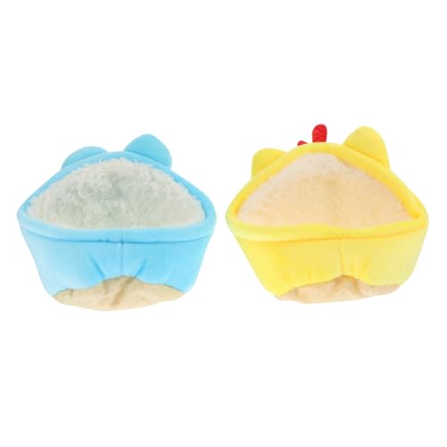COLLBATH 2 Stück Hamster Baumwollnest kuschelhöhle nagerhaus Haustiernest pet Bed Hamsterhaus klein warmes Haustier Hamsterkäfig Abdeckung winterliches Haustierbett Hamsterbedarf Plüsch von COLLBATH