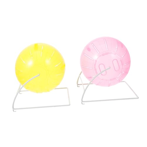 COLLBATH 2 Stück Hamster Laufball Hamsterbälle für Hamster Übung Hamster läuft Laufräder hamsterspielzeug Hamster Running Wheels for Hamsters Laufende Bälle Hamsterräder Plastik von COLLBATH