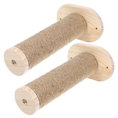 COLLBATH 2 Stück Hölzerne Katze Kriechsäule Klettern Schritt Für Katzenkletterer Mauermontage Katzenmöbel Natürlich Beiträge Montiert Drinnen Kratzer Kratzen Leiter Wand Montierbar Barsch von COLLBATH