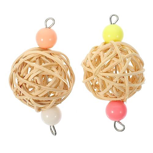 COLLBATH Papagei Kauspielzeug 2 Stück Rattan Für Vögel Vogelkäfig Hängespielzeug Haustier Vogelspielzeug COLLBATH Papagei Kauspielzeug 2 Stück Rattan Für Vögel Vogelkäfig Hängespielzeug Haustier Vogelspielzeug von COLLBATH