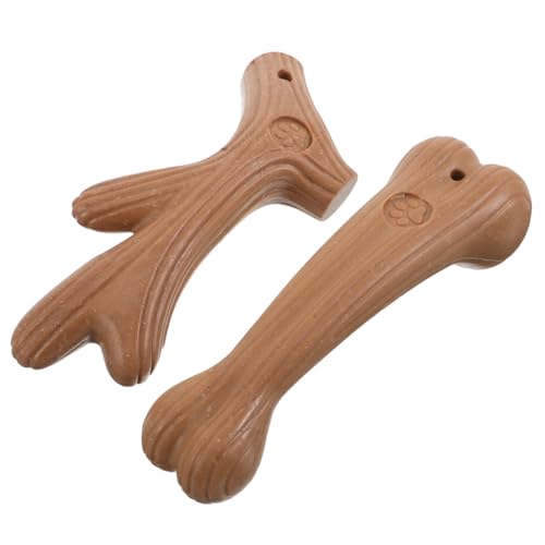 COLLBATH 2 Stück Kauspielzeuge für Hunde Holz Mahlstäbe für Welpen und Kleine Hunde Zahnpflege und Atemfrische und Langlebig für Intensives Kauen und Training von COLLBATH