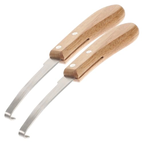 COLLBATH 2 Stück Klauenpfleger Hufschmiedwerkzeuge Für Pferde Hufeisenfeile Hufeisenschneider Hufschneider Hufschmied Raspelfeile Werkzeug Zur Hufreparatur Hufhacke Khaki Rostfreier Stahl von COLLBATH
