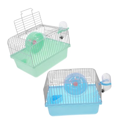COLLBATH 2 Stück Kleintier-tragkäfig mit Trinkflasche und Laufrad Robuster Hamsterkäfig mit Offenem Design für Interaktion Einfache Reinigung und Viel Raum für Lebhafte Hamster und Mäuse COLLBATH 2 Stück Kleintier-tragkäfig mit Trinkflasche und Laufrad Robuster Hamsterkäfig mit Offenem Design für Interaktion Einfache Reinigung und Viel Raum für Lebhafte Hamster und Mäuse von COLLBATH