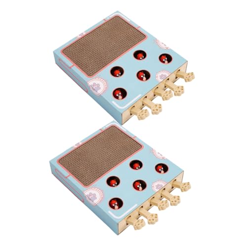 COLLBATH 2 Stück Kratzbrett mit Puzzle Funktion für Katzen Anregendes zur Beschäftigung und Krallenpflege für Drinnen aus Langlebiger Wellpappe von COLLBATH