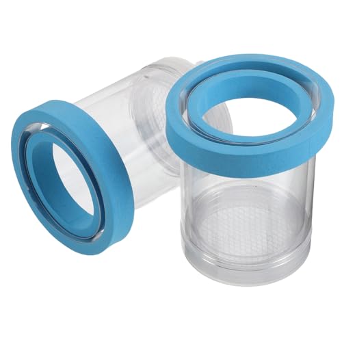 COLLBATH 2 Stück Kunststoff Inkubator für Guppys Schwimmende Isolationsbox mit Saugnäpfen für Sichere Aufzucht von Fischlaich und Jungfischen von COLLBATH