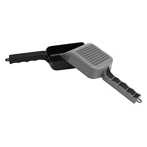 COLLBATH 2 Stück Reptilien-Sandschaufel Terrarium zubehör rostschutz Reptilienkot Schaufelset roststop Budgie Scooper Schildkröte Reptilienstreuschaufel Poop Scooper Plastik Black von COLLBATH