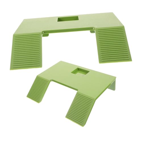 COLLBATH 2 Stück Schildkrötenbecken Schildkrötenterrasse Dekorationen für Schildkrötenpanzer hängende Schildkrötenplattform Schildkrötelebensraum Backenplattform Abs Green von COLLBATH