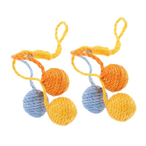 COLLBATH 2 Stück Sisal Ball Katzen Sisalkugel für Katzen Katzenspielzeug interaktiv Cat Chase - Kratzbälle für Katze hängendes Katzenspielzeug Bälle Bälle COLLBATH 2 Stück Sisal Ball Katzen Sisalkugel für Katzen Katzenspielzeug interaktiv Cat Chase - Kratzbälle für Katze hängendes Katzenspielzeug Bälle Bälle von COLLBATH