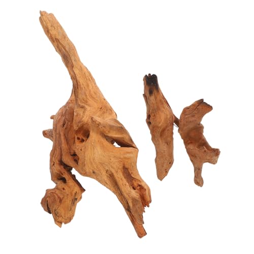 COLLBATH 2 Stück Teiliges Natürlicher Aquarium Driftwood Zweige Kleine Natürliche Holzäste für Süßwasserbecken Sichere und Authentische Deko für Fisch Reptilien-terrarien Leicht zu Reinigen von COLLBATH