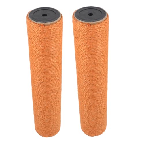 COLLBATH 2 Stück kratzbaum für Katzen kratzen Klettern Katzenpost Sisal drinnen kratzbäume für Katzen Kratzseil für Katzen wiederverwendbarer Kratzbaum Kätzchen Kratzbaum Papierrohr Orange von COLLBATH