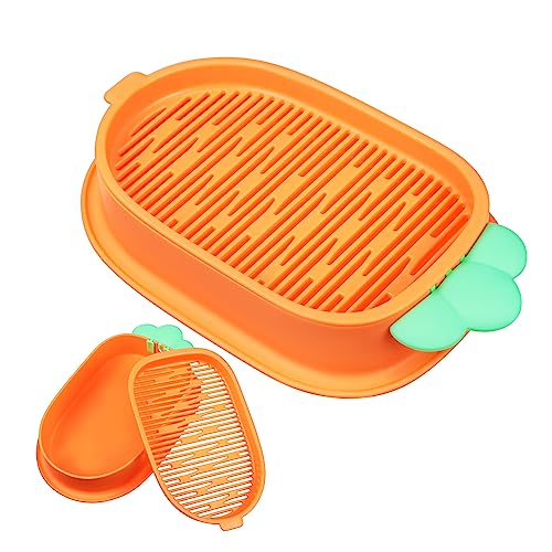 COLLBATH 2 Stücke Gras Hydrokultur Box Wachsen Klicken Katzengras Kit Indoor Soilless Katzengras Pflanzer Karotte Katzen Katzenminze Container Geformt Niedlich Kreative Katze Pflanze von COLLBATH