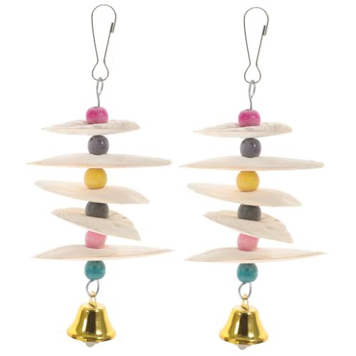 COLLBATH 2 Stück Sepiaschalen Vogel-kauspielzeug Natürliche Kalziumquelle Hängendes Spielzeug Mit Glocke Passend Für Papageien Und Kleintiere COLLBATH 2 Stück Sepiaschalen Vogel-kauspielzeug Natürliche Kalziumquelle Hängendes Spielzeug Mit Glocke Passend Für Papageien Und Kleintiere von COLLBATH