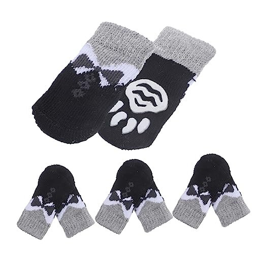 COLLBATH 24 STK Haustier socken hundesocken Dog Socks Haustier Winterpfoten Haustierpflege Accessoires Haustier Pfote rutschfeste warme Schuhe Haustiersocken Katzenstiefel Polyester von COLLBATH