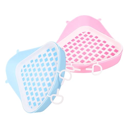 COLLBATH 2stücke Kaninchentoilette Plastiktöpfchen Haustiertoilette Katzentoilette Kleintiertoilette Töpfchen Für Kaninchen Meerschweinchen Hamster Mit Filterboden Auslaufsicher von COLLBATH