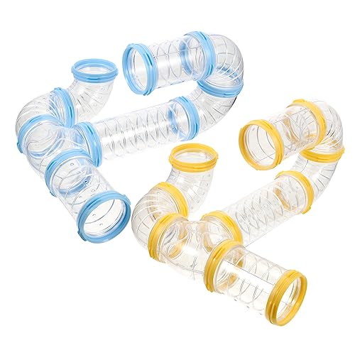 COLLBATH 2Sätze Hamster Tunnel aus Hochwertigem Teiliges DIY Verbindungssystem für Kleine Transparentes Röhrensystem für Hamster Zwerghamster Rennmäuse von COLLBATH