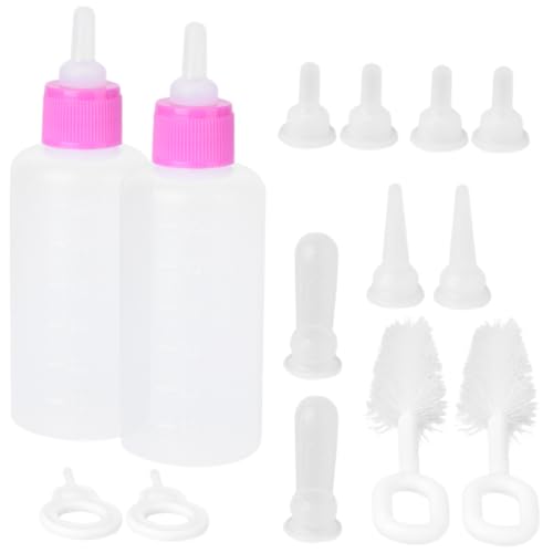 COLLBATH 2sätze Haustier Fütterungsflaschen Für Katzen Wiederverwendbare Stillflasche Für Welpen Kätzchen Und Kleintiere von COLLBATH