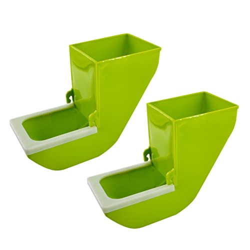 COLLBATH Vogelfutterbehälter 2er Set Papageienfutterkasten Wassernapf Für Vogelkäfig Grün COLLBATH Vogelfutterbehälter 2er Set Papageienfutterkasten Wassernapf Für Vogelkäfig Grün von COLLBATH