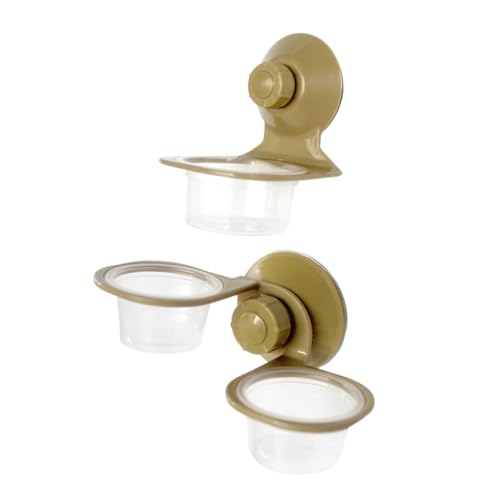 COLLBATH Professionelle Reptilienbedarf 2 STÜCKE Saugnapf Futternapf Robuster Futterspender für Eidechsen Base von COLLBATH