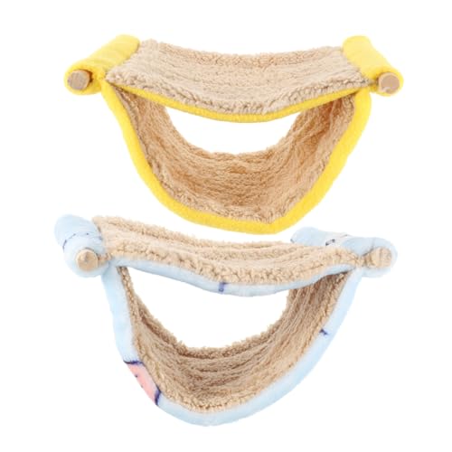COLLBATH 2St Hamster-Plüsch-Hängematte Vogelkäfig großer Hamsterkäfig Hamsterversteck Haustiernest Hamsterhaus Hamster Bett hamsterbett Vogel Winterkäfig Vogel hängendes Nest Flanell Yellow COLLBATH 2St Hamster-Plüsch-Hängematte Vogelkäfig großer Hamsterkäfig Hamsterversteck Haustiernest Hamsterhaus Hamster Bett hamsterbett Vogel Winterkäfig Vogel hängendes Nest Flanell Yellow von COLLBATH
