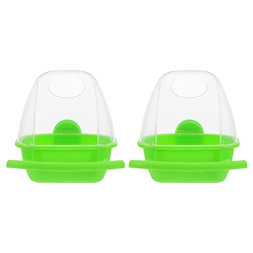 COLLBATH 2St Vogelfutterbox Vogelkäfige für Sittiche Pavillon Vogelnest vogelfutterspender vogelfutterhäuschen Verschleißfester Futterspender für Vogelkäfige Vogelfütterer Plastik Green COLLBATH 2St Vogelfutterbox Vogelkäfige für Sittiche Pavillon Vogelnest vogelfutterspender vogelfutterhäuschen Verschleißfester Futterspender für Vogelkäfige Vogelfütterer Plastik Green von COLLBATH
