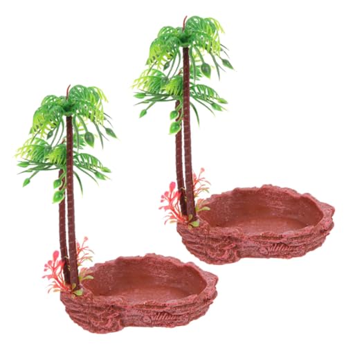 COLLBATH 2stücke Terrarium Wasser Und Futterschalen Für Reptilien Hochtemperaturbeständige Und Langlebige Wassernäpfe Für Schildkröten Eidechsen Geckos Und Andere Kleine Tiere Einfach von COLLBATH