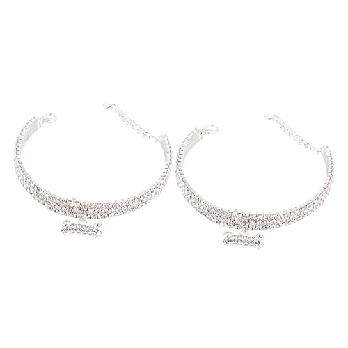 COLLBATH 2 Stück Verstellbares Hundehalsband Mit Strasssteinen Mini-Form Heimtierbedarf Kristalldetails Für Hunde COLLBATH 2 Stück Verstellbares Hundehalsband Mit Strasssteinen Mini-Form Heimtierbedarf Kristalldetails Für Hunde von COLLBATH