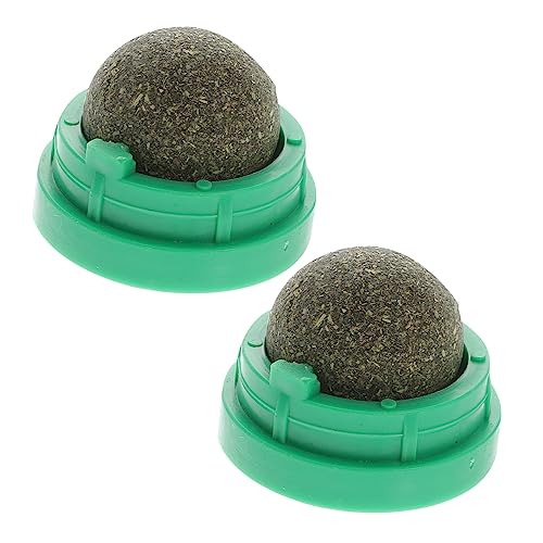 COLLBATH 2Stücke Katzenminze Lick Ball Rotierendes Katzenspielzeug Aus Naturmaterialien Verdauungsfördernde Snacks Mit Katzenminze Interaktives Leckerli Für Katzen Zufällig von COLLBATH