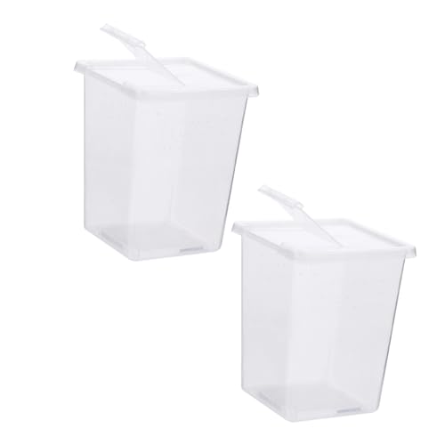 COLLBATH 2er Satz Reptilien-futterbox Belüfteter Terrarium-behälter Für Eidechsen Und Schildkröten Transparent Mit Platz Für Futter Und Wasser von COLLBATH